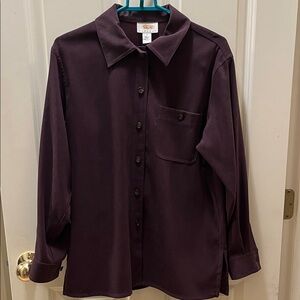 Talbots Deep Purple Collared Shirt